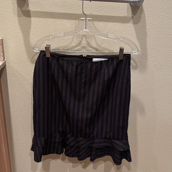 Caslon womans Navy blue and pink striped skirt - Picture 3 of 10